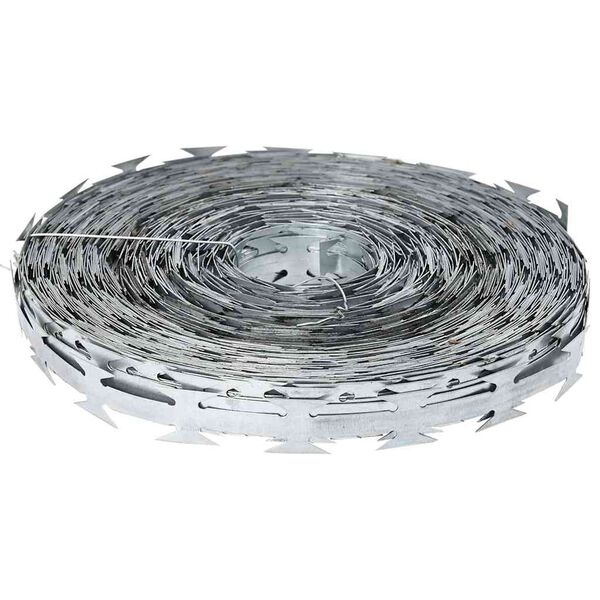 vidaXL Razor Wire s&oslash;lv 5000 x 1,9 cm Galvanisert st&aring;l