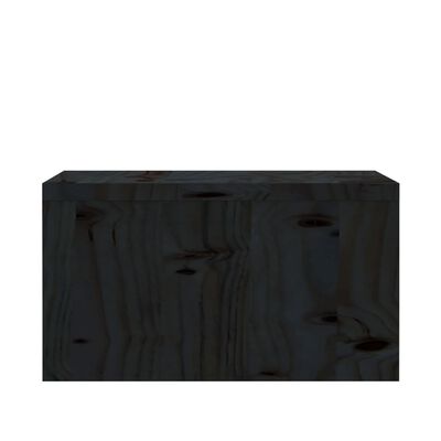 vidaXL Monitorstativ svart 50x27x15 cm heltre furu