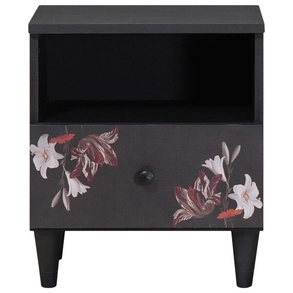 vidaXL Nattbord med skuff Brun 40 x 33 x 46 cm Massiv mango tre