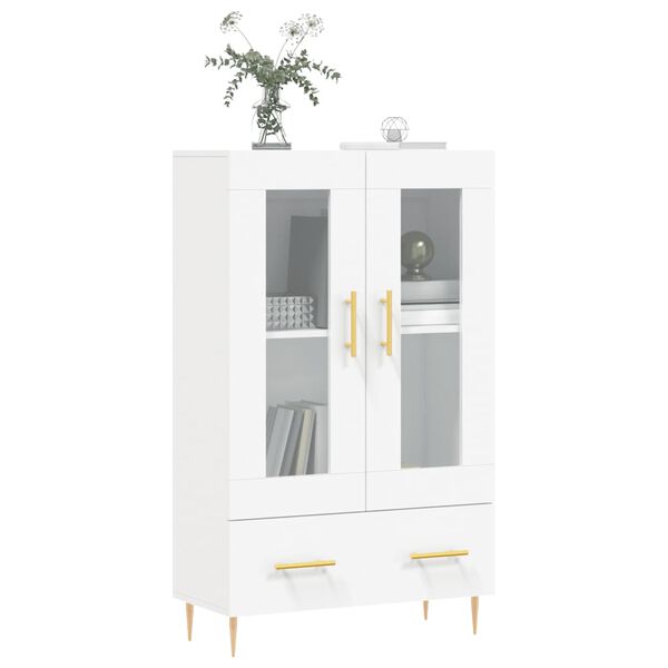 vidaXL Highboard hvit 69,5x31x115 cm konstruert tre