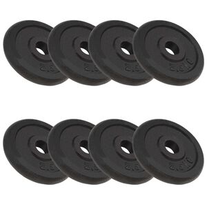 vidaXL Vektskiver 8 stk 8x2,5 kg st&oslash;pejern