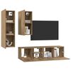 vidaXL TV-benksett 4 pcs artisan eik 30.5 x 30 x 90 cm Konstruert tre