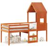 vidaXL Høyseng med tak voksbrun 80x200 cm heltre furu