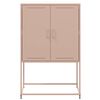vidaXL Highboard rosa 68,5x38,5x107 cm stål