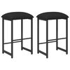 vidaXL Barstol 2 stk. Svart 40 x 32 x 64 cm Konstruert tre