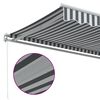 vidaXL Manuell uttrekkbar markise antrasitt og hvit 600x350 cm
