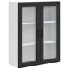 vidaXL Vegghylle PORTO Svart 80 x 31 x 100 cm Konstruert tre