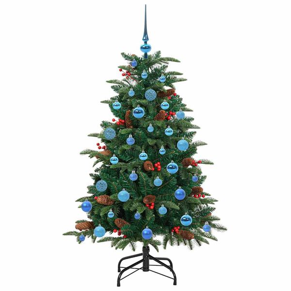 vidaXL Kunstig juletre med 150 LED gr&oslash;nn 150 cm PVC og Metall og Plast