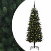 vidaXL Kunstig juletre med julekuler 210 cm 300 LED-lys Varmhvit