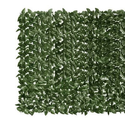 vidaXL Balkongskjerm med mørkegrønne blader 600x150 cm