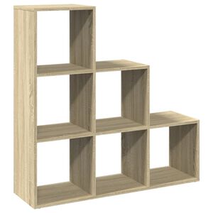 vidaXL Romdeler bokhylle&nbsp;3 lag sonoma eik 99x29x99 cm konstruert tre