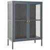 vidaXL Skjenk antrasitt 75x35x105 cm st&aring;l og glass