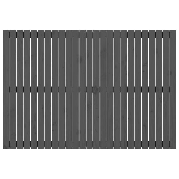 vidaXL Veggmontert sengegavl gr&aring; 159,5x3x110 cm heltre furu