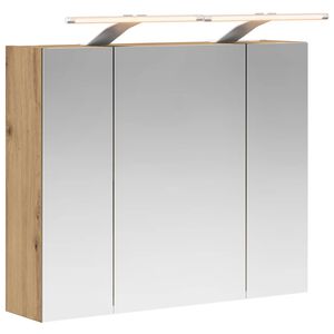 vidaXL Baderomsspeilskap Kunstnerisk Eik 60 x 14,5 x 50 cm