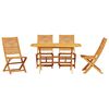 vidaXL Hage Spisegruppe 5 pcs Brun heltre akasie