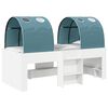 vidaXL Seng med tunnel 4 pcs Hvit og lysebl&aring; Konstruert tre