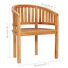 vidaXL Stol bananformet heltre teak
