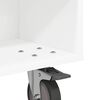 vidaXL Sidebord med hjul Hvit 50,5 x 50 x 30 cm Konstruert tre