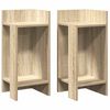vidaXL Sidebord 2 stk med hylle sonoma eik 25,5x27x60 cm
