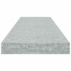 vidaXL Flytende vegghyller 4 stk betonggr&aring; 80x23,5x3,8 cm MDF