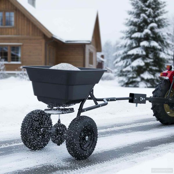 vidaXL Spreader Svart 106 x 53 x 75 cm PVC og stål