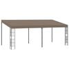 vidaXL Veggmontert paviljong 6x3 m gr&aring;brun stoff