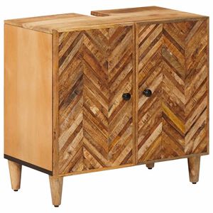 vidaXL Vaskeskap med lagring Brun 62 x 33 x 58 cm Massiv mango tre