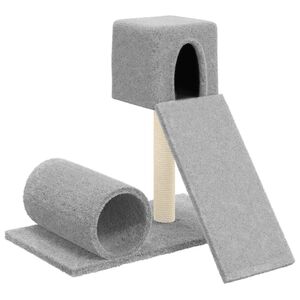 vidaXL Kattetre med klorestolpe i sisal lysegr&aring; 59 cm