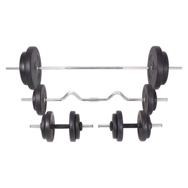 vidaXL Vektstang- og manualsett 90 kg