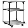 vidaXL Skriverbord 3 hyller gr&aring; sonoma 43x48x64 cm konstruert tre