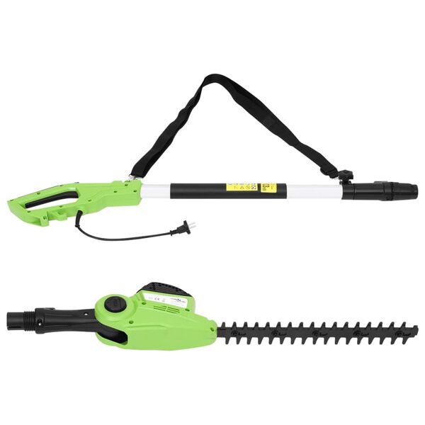 vidaXL Elektrisk hekksaks med teleskopstang 41 cm 550 W