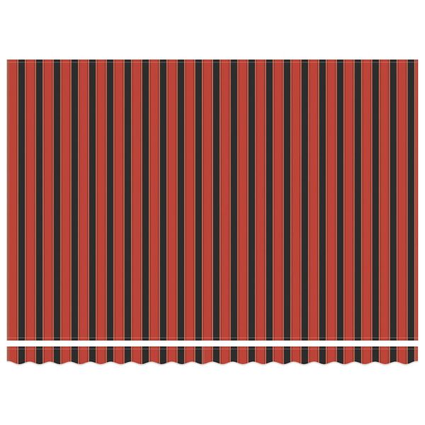 vidaXL Uttrekkbar markise oransje og brun 4,5x3 m stoff og aluminium