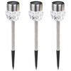 HI Soldrevne LED stilamper 3 stk krystall