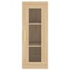 vidaXL Highboard sonoma eik 34,5x34x180 cm konstruert tre