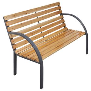 vidaXL Hagebenk 112 cm heltre gran