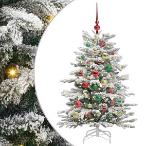vidaXL Kunstig sammensatt juletre Hvit 120 cm PE og PVC