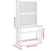 vidaXL Plantekasse med espalier og hylle 100x32x185 cm heltre akasie