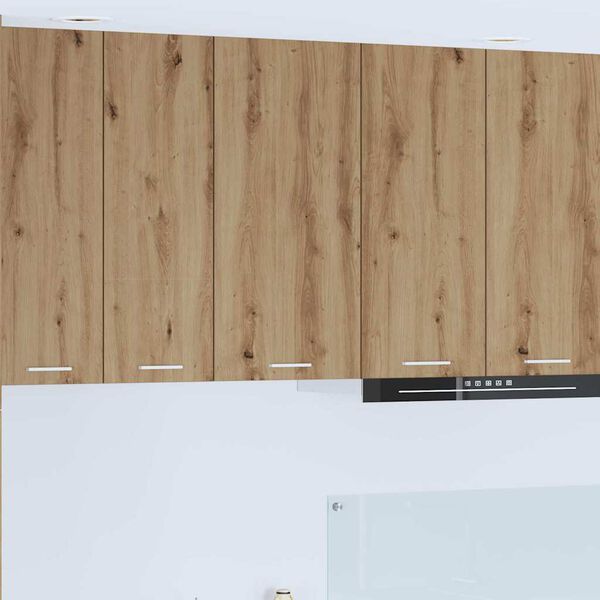 vidaXL Hengende skap med lagring Artisan eik og hvit 40 x 31 x 80 cm