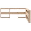 vidaXL Bokhylle sengegavl L-formet 160 cm heltre furu