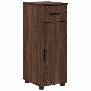 vidaXL Baderomsskap Brun Eik 30 x 35 x 80 cm Konstruert tre & Metall