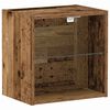 vidaXL Flytende hylle med LED-lys med hylle Brun 40 x 28,5 x 40 cm