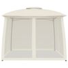 vidaXL Paviljong dobbelttak og nettingvegger kremhvit 2,93x2,93 m stål