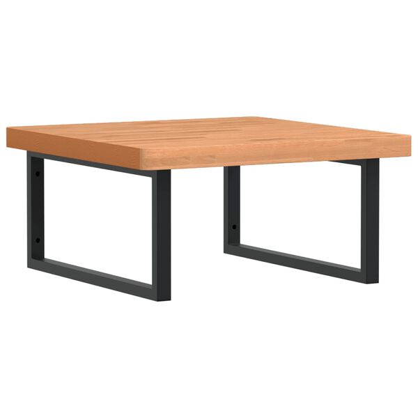 vidaXL Servanthylle veggmontert stål og heltre bøketre