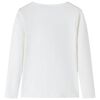 T-skjorte for barn med lange ermer ecru 116