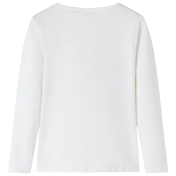 T-skjorte for barn med lange ermer ecru 116