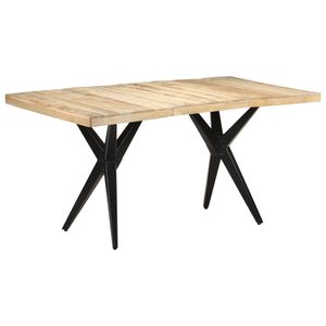 vidaXL Spisebord 160x80x76 cm grovt mangotre