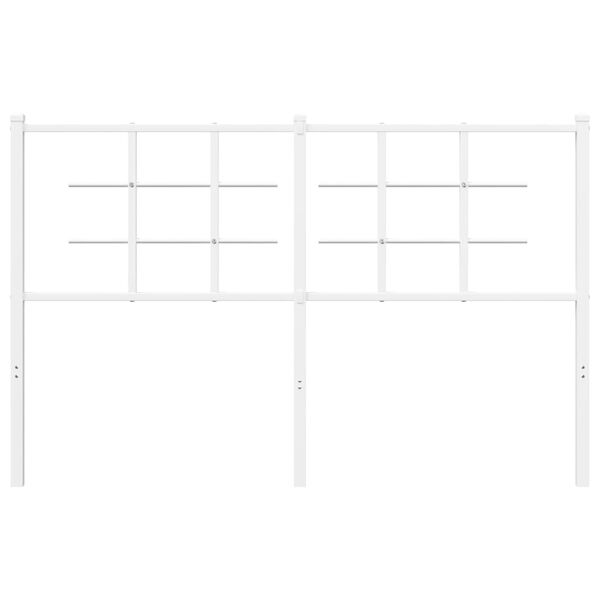 vidaXL Utskiftbar sengegavl i metall hvit 135 cm
