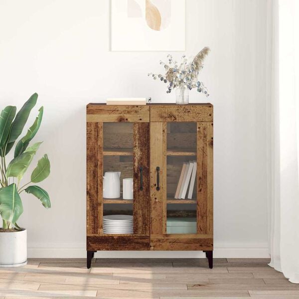 vidaXL Serviesskap Gamle tre 69,5 x 34 x 90 cm Ingeni&oslash;rtre og jern