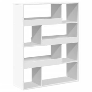 vidaXL Bokhylle hvit 100x33x125,5 cm konstruert tre