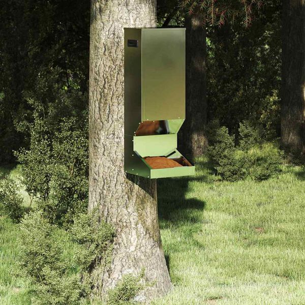 vidaXL Elgf&ocirc;ringsstasjon s&oslash;lv 28 x 30 x 80 cm Galvanisert St&aring;l